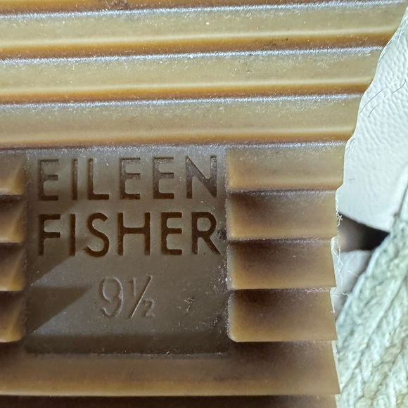 Eileen Fisher Women’s Willow Tumbled Leather Wedge Espadrille Sandals Nude 9.5‎ - Picture 11 of 14